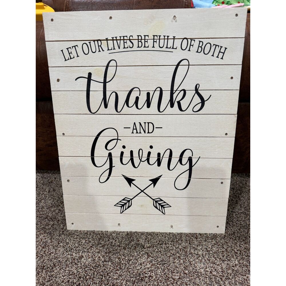 Large Thankful Sign with lights